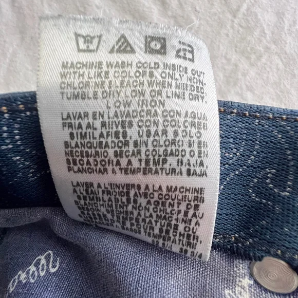 Upcycled One Of A Kind Bleahed Patchwork Jeans Wrangler Size 5/6 32 Boho Western - Picture 7 of 13